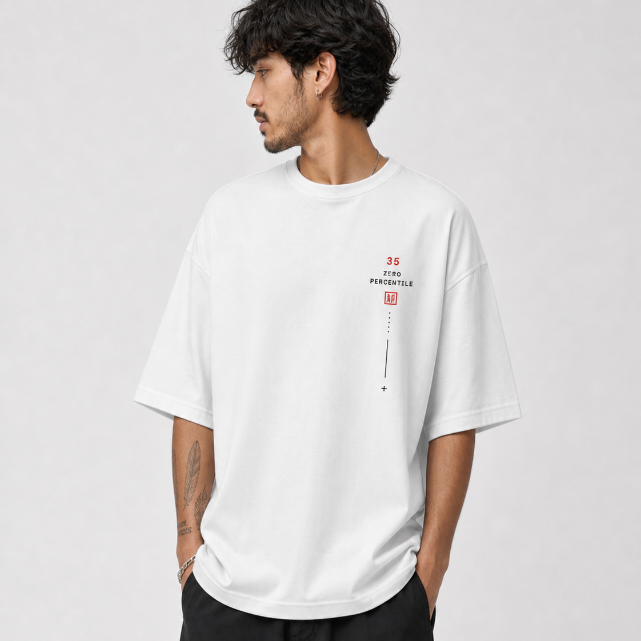 Zero Percentile™ Sakura Eclipse Oversized T-Shirt | 240 GSM Premium Cotton | Japanese Streetwear | Unisex